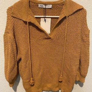 Mustard yellow Zara sweater new with tags M